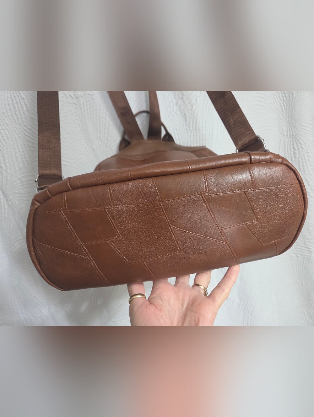 Faux Leather Anti Theft Backpack - Picture 8 of 16
